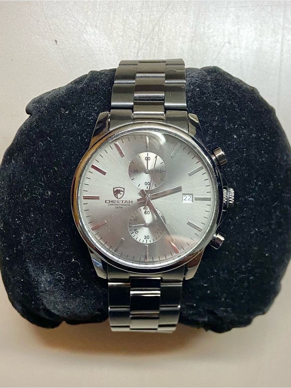 Cheetah Chronograph Stainless Steel Quartz Watch